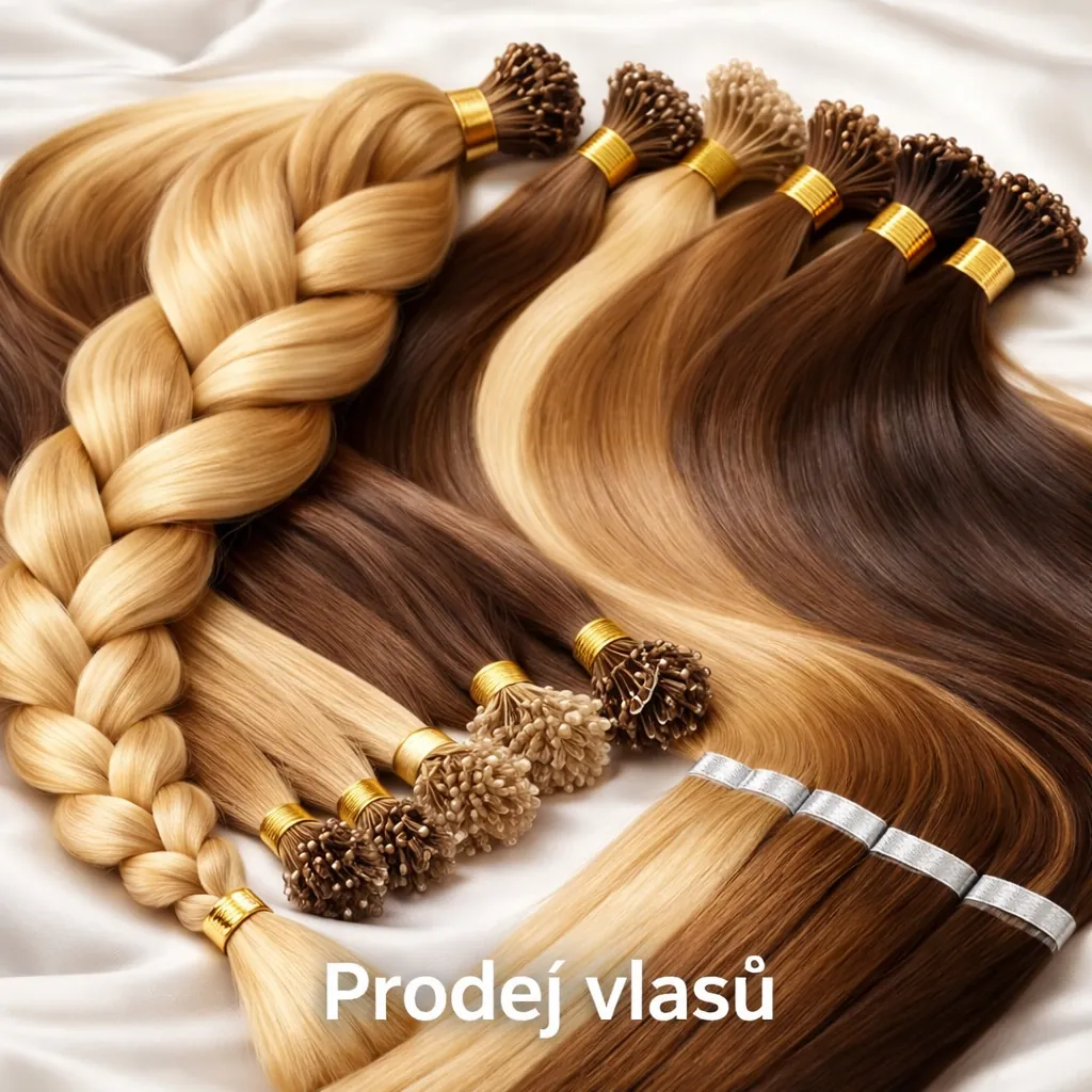 Prodej vlasů – copy a pramínky na prodlužování vlasů