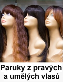 paruky z pravých a umělých vlasů