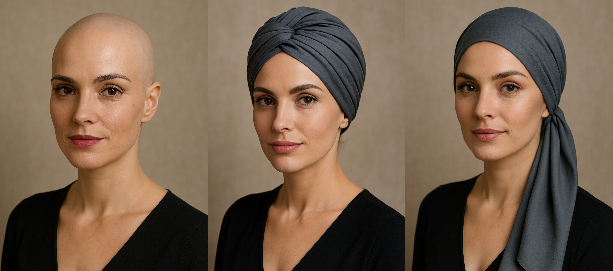 žena v šátku a turbanu po chemoterapii žena po chemoterapii v šátku a turbanu