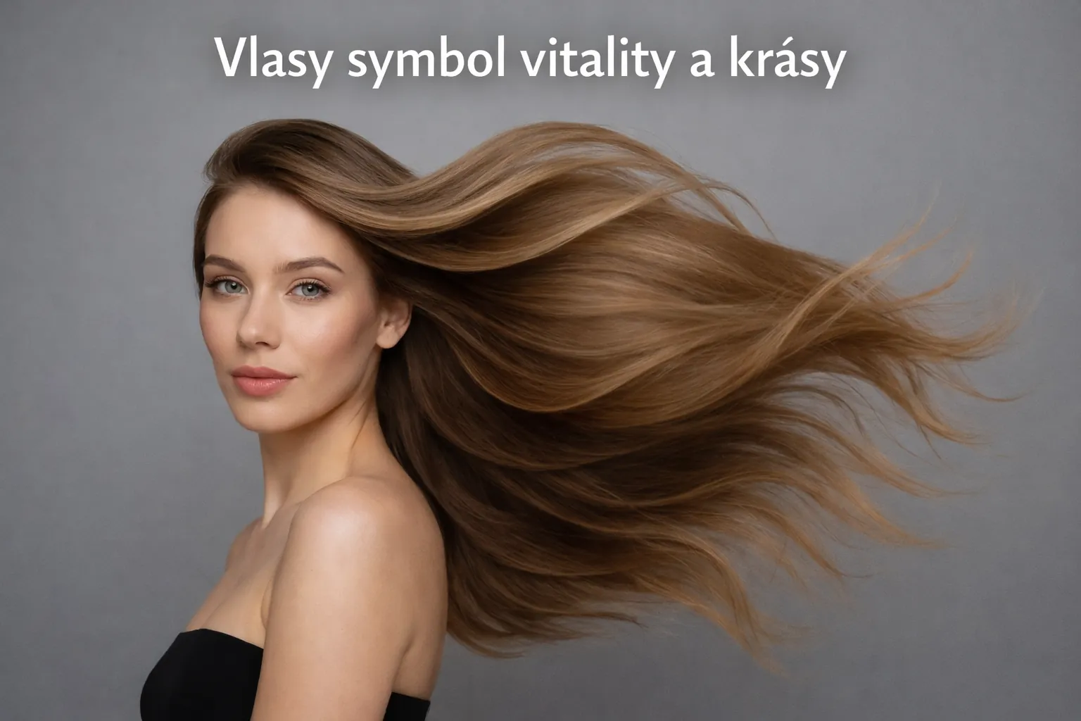 Vlasy jako symbol vitality a krásy – zdravé a lesklé dlouhé vlasy ženy