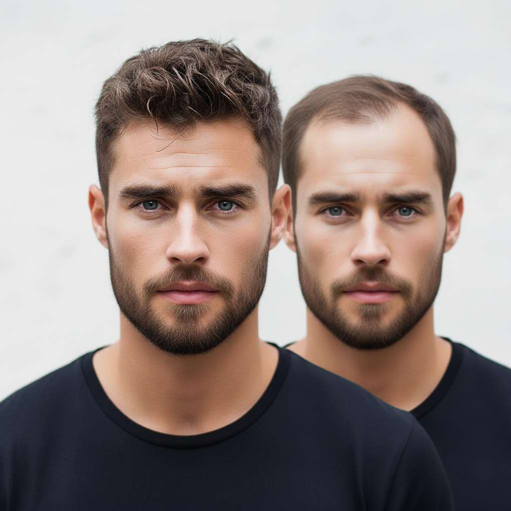 pánské nalepovací tupé z pravých vlasů