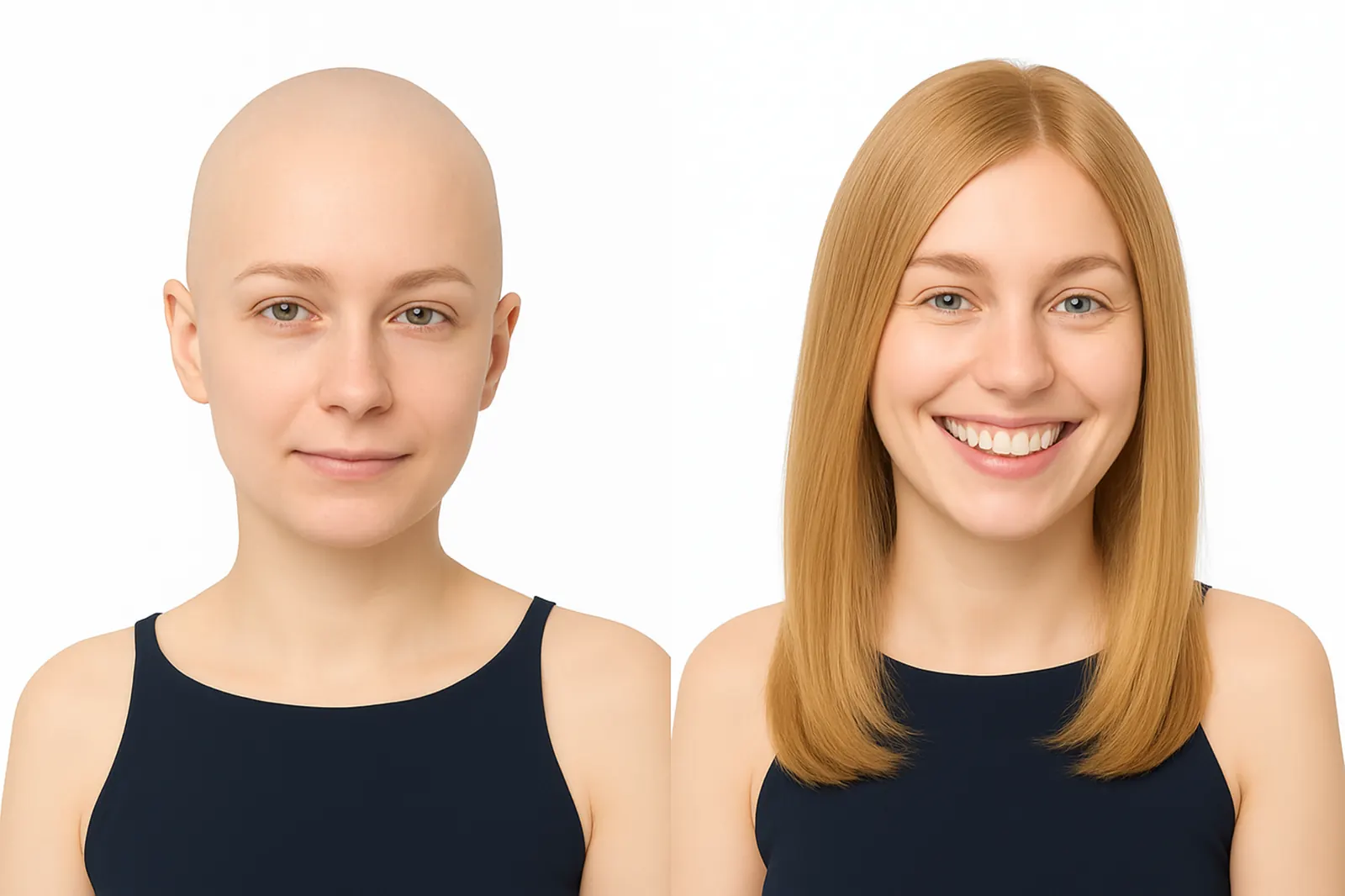 Zdravotní paruka Comfort od Natur Hair Praha – před a po