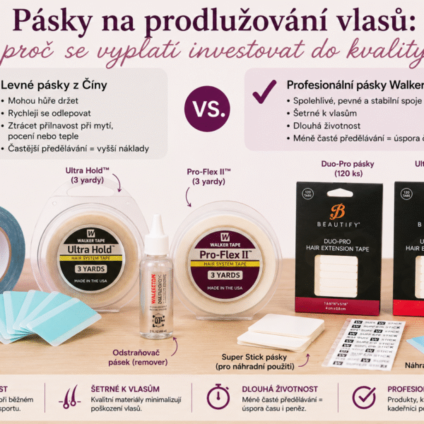 Proč se u pásek na prodlužování vlasů nevyplatí hledět jen na cenu