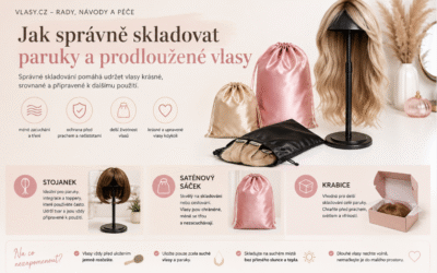 Jak správně skladovat paruky, vlasové integrace a prodloužené vlasy.
